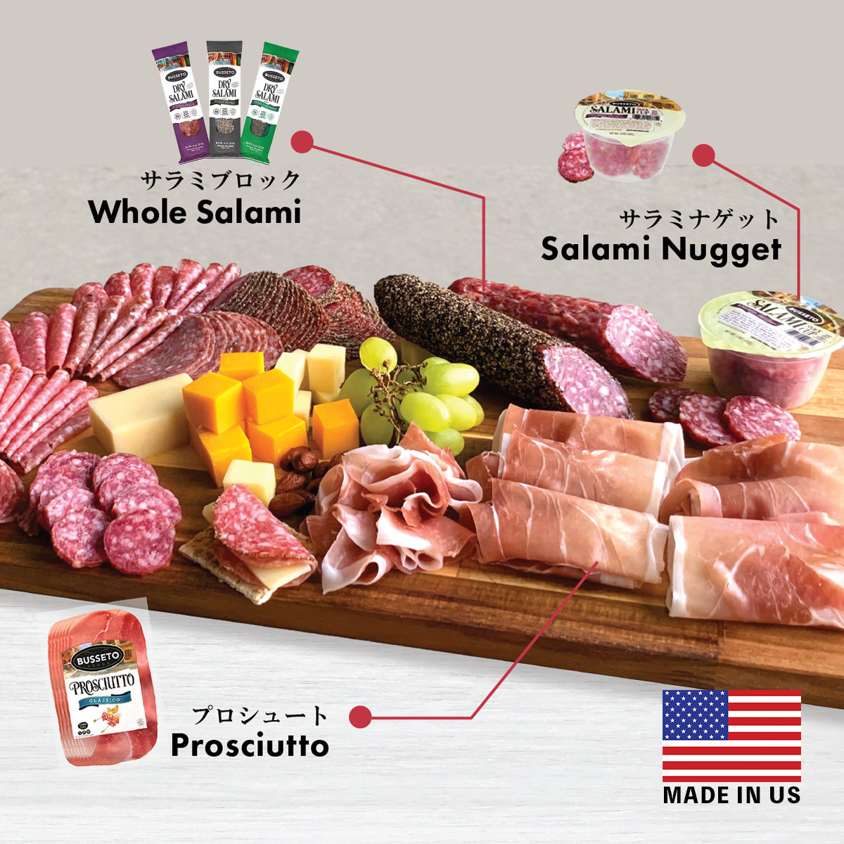 【Limited Quantity】Salami Block & Prosciutto & Salami Nugget Set