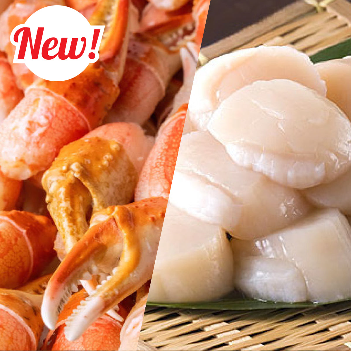 Snow Crab Claws and Hokkaido Scallops